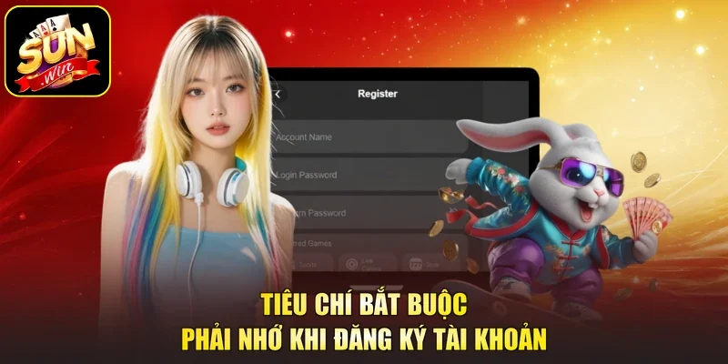 Tiêu chí bắt buộc phải nhớ khi đăng ký tài khoản
